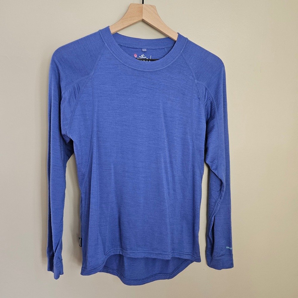 Endura Baabaa Merino Wool Base Layer Long Sleeve Women's Size L‎ Blue Top Tee
